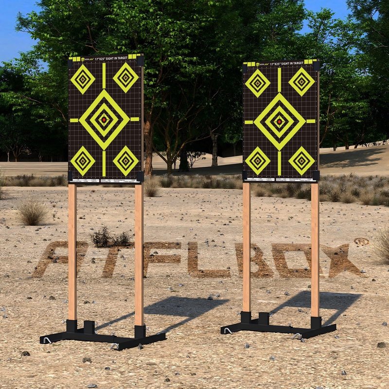 Atflbox Sight in Shooting Range Paper Target, 17X25 Inch High Visibility Target Paper for Indoor and Outdoor Shooting Practice, Suitable for Handgun, Pistol, Rifle, Airgun, Pellet BB Gun (25 Pack)