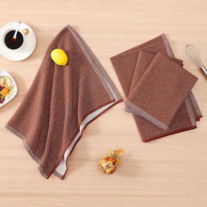 Homaxy Premium Kitchen Towels, Large Cotton Kitchen Hand Towels, Flat and Terry