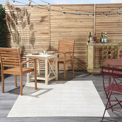 Nourison Home Essentials Indoor/Outdoor Ivory Beige 6' x 9' Area Rug, Easy Cleaning, Non Shedding, Bed Room, Living Room, Dining Room, Backyard, Deck, Patio (6x9)