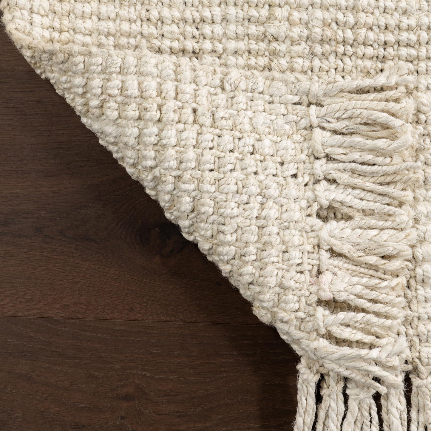 Nuloom Daniela Off-White, 3' x 5', Handmade, Jute, Tassel, Soft and Textured, High Traffic, Stain Resistant, Easy Clean, Durable Area Rug for Bedroom, Living Room, Dining Space, Foyer, Entryway