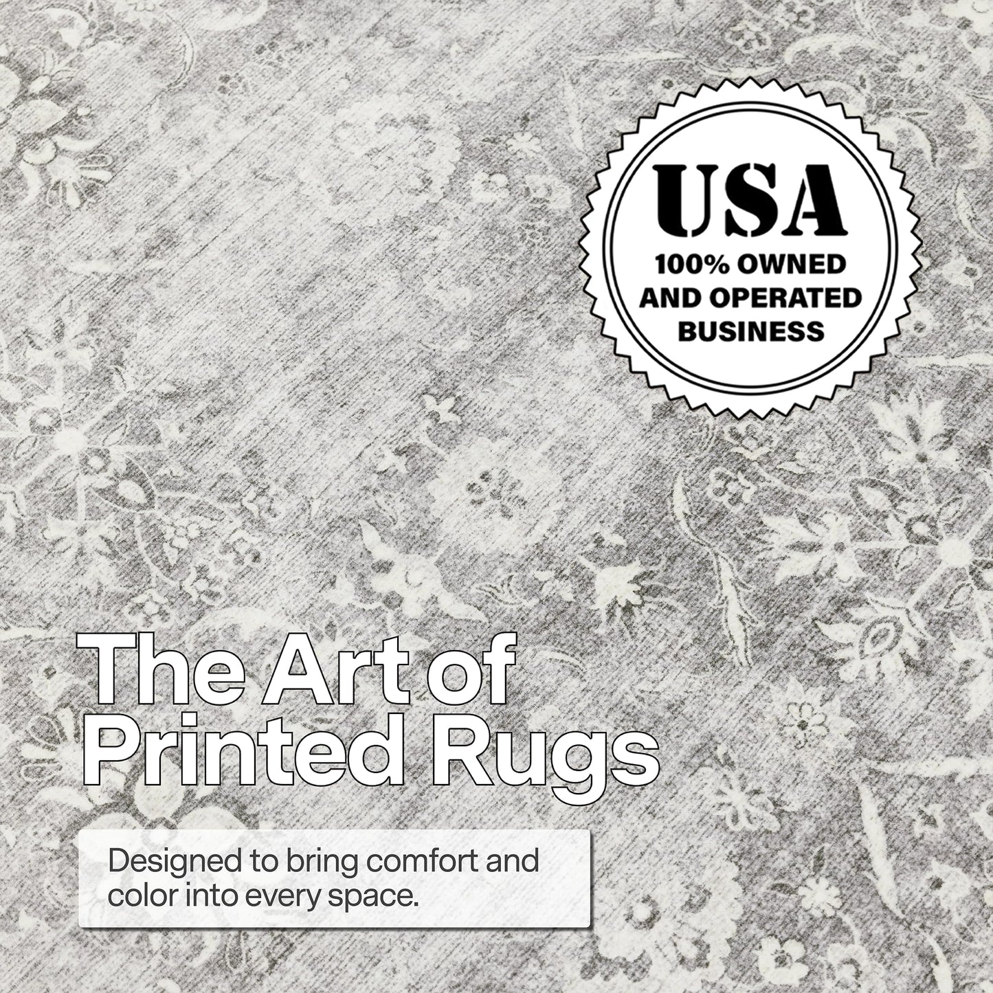 ReaLife Rugs Machine Washable Area Rug Runner - Living Room Bedroom Bathroom Kitchen Entryway Office - Padded Low Pile Stain Resistant Premium - Boho Farmhouse Vintage - Noor - Silver Ivory 2'6" x 6'