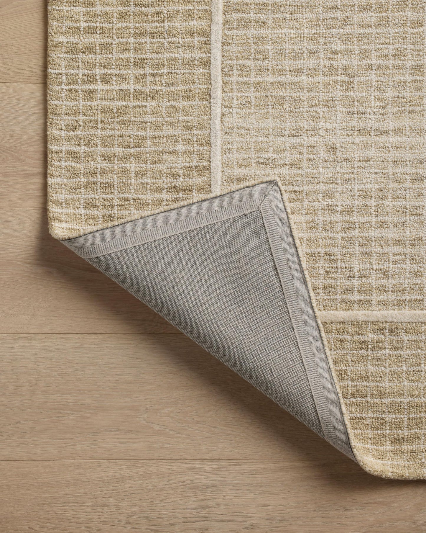Loloi Chris Loves Julia Briggs Collection, Wheat & Ivory, 5'-0" x 7'-6" Area Rug – Minimal Gritted Design Area Rugs for Living Room Bedroom Entryway & Hallway No Shed High Traffic Home Decor Rug