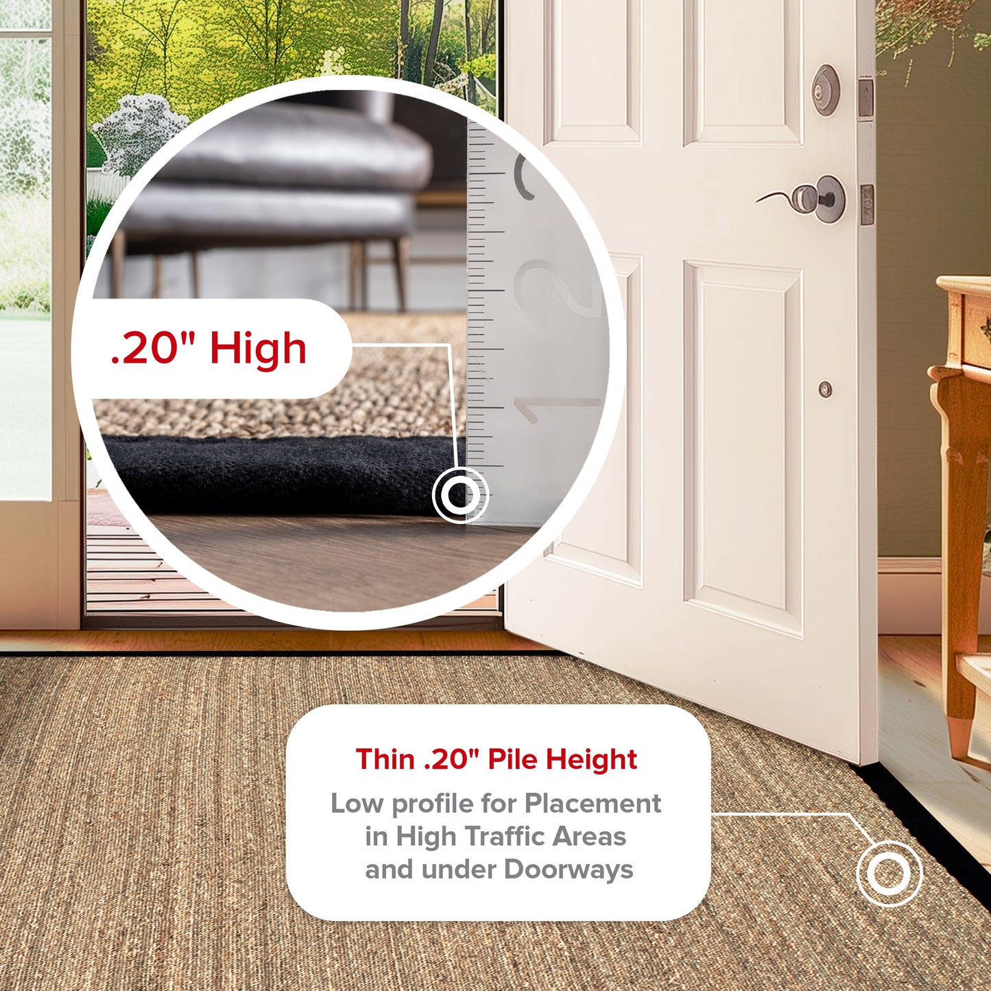 nuLOOM 4x6 Elijah Seagrass Area Rug, Black, Solid Farmhouse Style, Cotton Bordered, Basketweave, Natural Fiber, For Bedroom, Dining Room, Living Room, Hallway, Office, Kitchen, Entryway