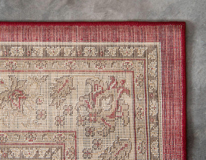 Unique Loom Sialk Hill Collection Area Rug - Washington (9' x 12' Rectangle Burgundy/Cream)