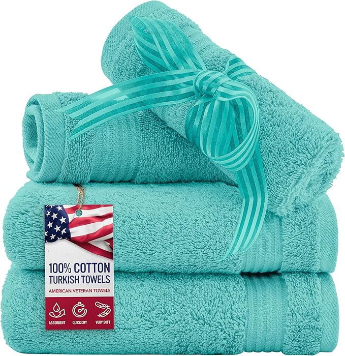 American Veteran Towel, 100% Cotton Turkish Washcloths
