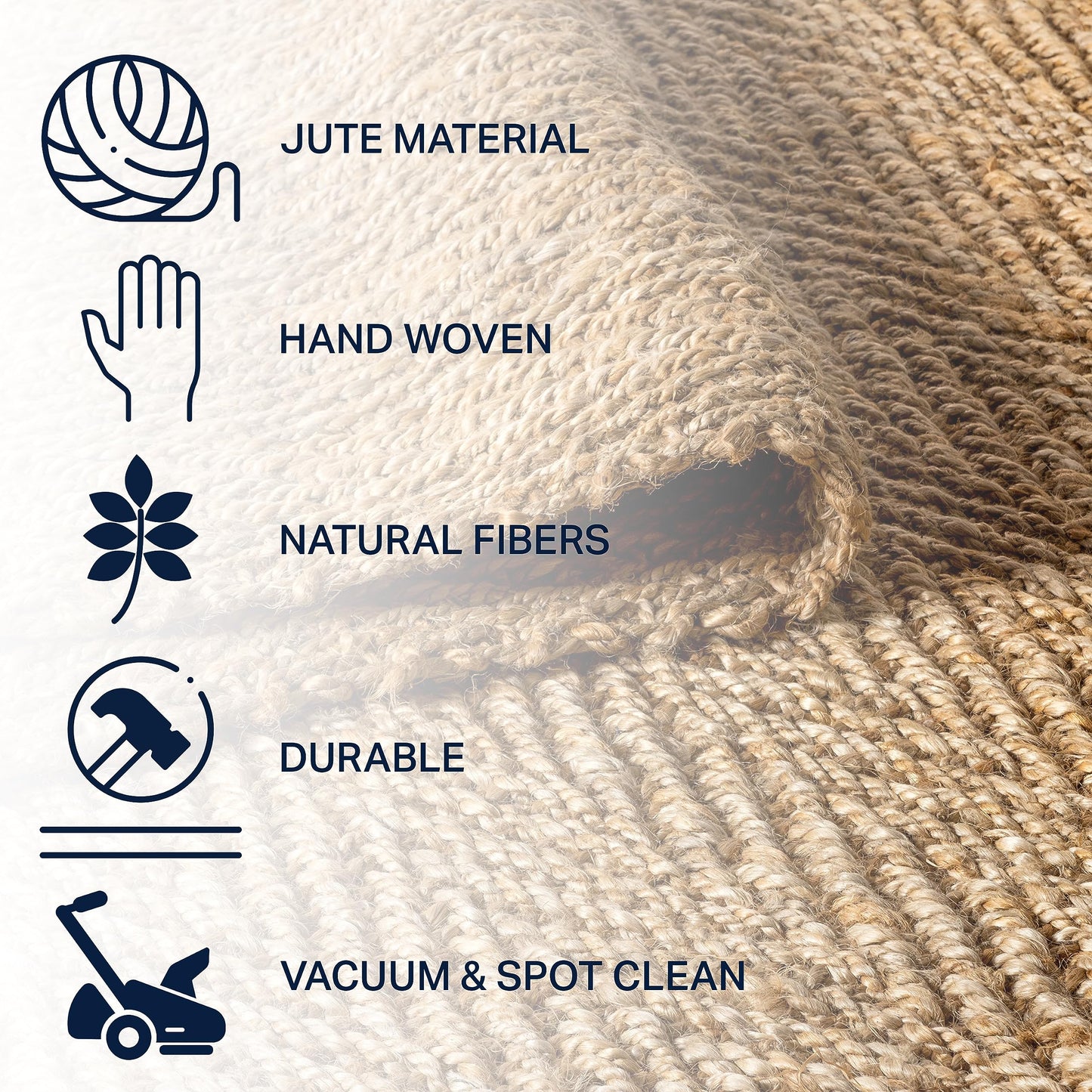 JONATHAN Y Espina Hand Woven Herringbone Chunky Jute Natural Runner Rug, 2x8, Bohemian, Cottage, Easy-Cleaning for Living Room, Bedroom, Kitchen, Pet Friendly, Non-Shedding (NFR101A-28)