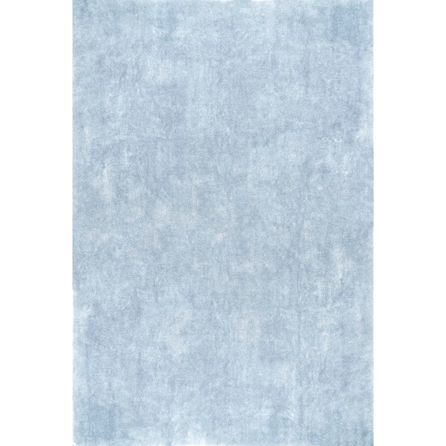 nuLOOM 4' Square Cozy Plush SuperiorWash Area Rug, Machine Washable, Non-Slip, Soft Fluffy Shag Carpet for Living Room Bedroom Kids Room Nursery Home Decor, Loni Light Blue