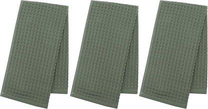 Mia's Dream Premium Cotton Waffle Bathroom Towel Set, 3 Pack Quick Drying