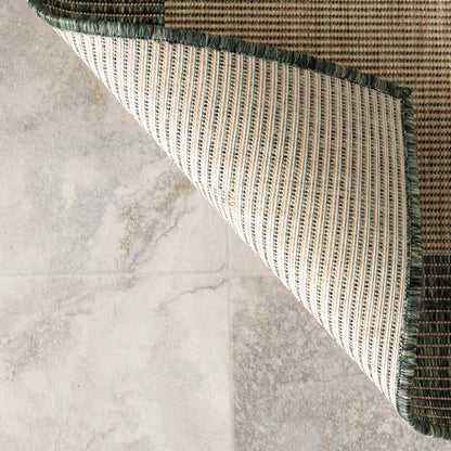 Nuloom Outdoor Performance Tayla Green/Brown, 4' x 6', Abstract, Soft and Cozy, High Traffic, Stain Resistant, Easy Clean, Durable Area Rug for Indoor/Outdoor Patio, Deck, Porch, Garden, Courtyard
