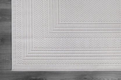 Luul Home Micro Loop Indoor Rug White 5x7 Boho Geometric Neutral Area Rugs for Living Room Soft Luxury Modern Low and High Pile Durable Stain Resistant Non-Shedding Indoor Area Carpet 5 x 7