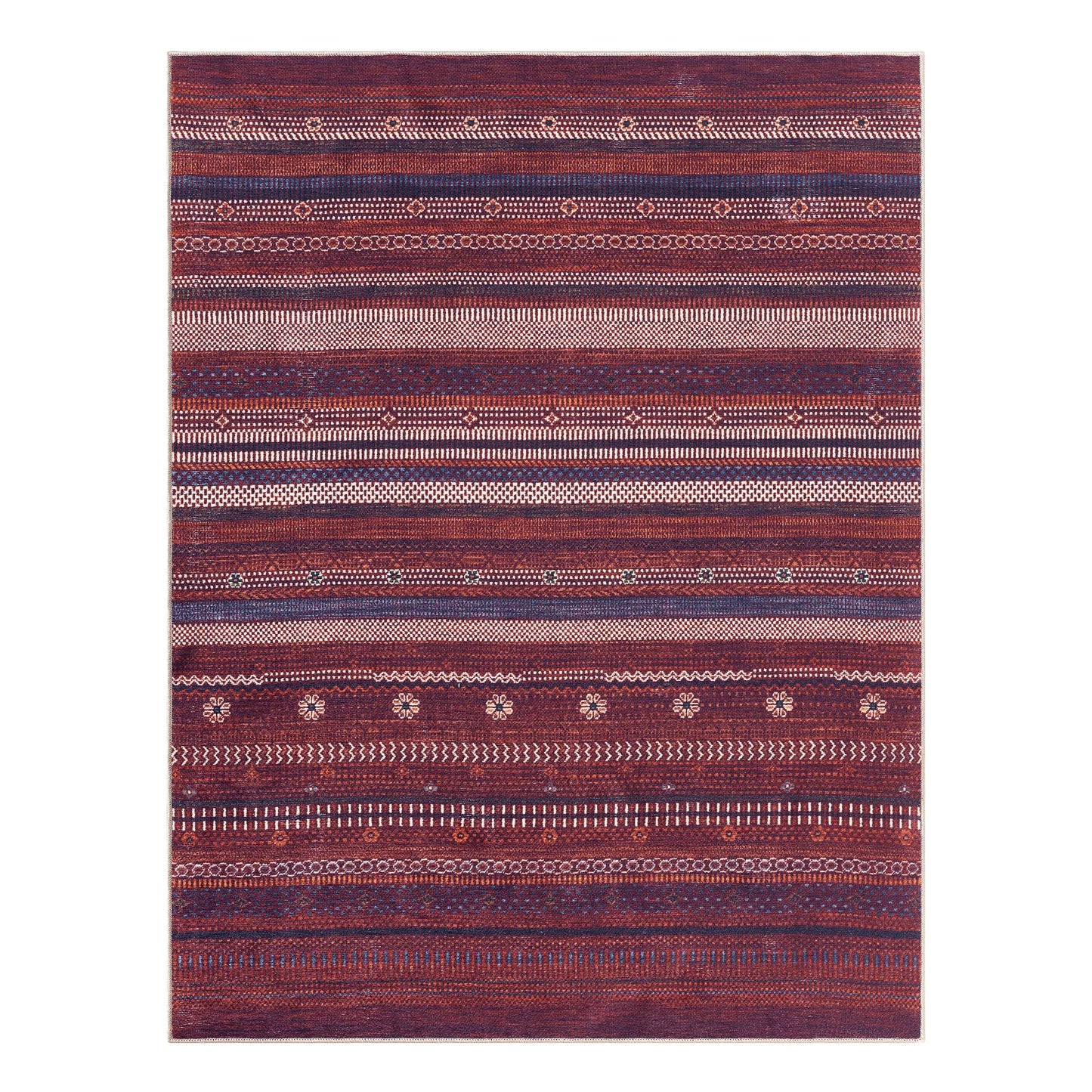 Keen Home Design 48"x72" Rug - Machine Washable Area Rug with Non-Slip Backing, Ideal for Living Room, Dining Room, Bedroom - Vintage, Easy Clean, Durable, Low Pile Rug - (4' x 6')