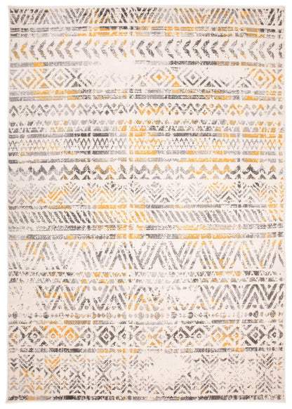 Rugshop Geometric Boho Perfect for high Traffic Areas of Your Living Room,Bedroom,Home Office,Kitchen Area Rug 7'10" x 10' Yellow