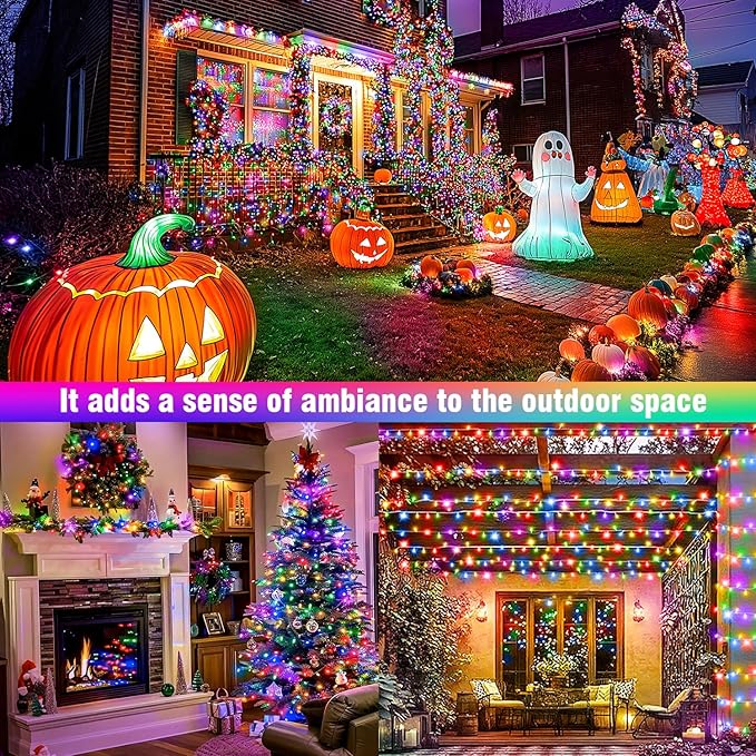 70FT Multicolor String Lights, 210 LED Seasonal Fairy Lights Waterproof with 8 Modes, Indoor Outdoor Decorative Lighting for Christmas Tree, Parties, Wedding, Patio, Garden