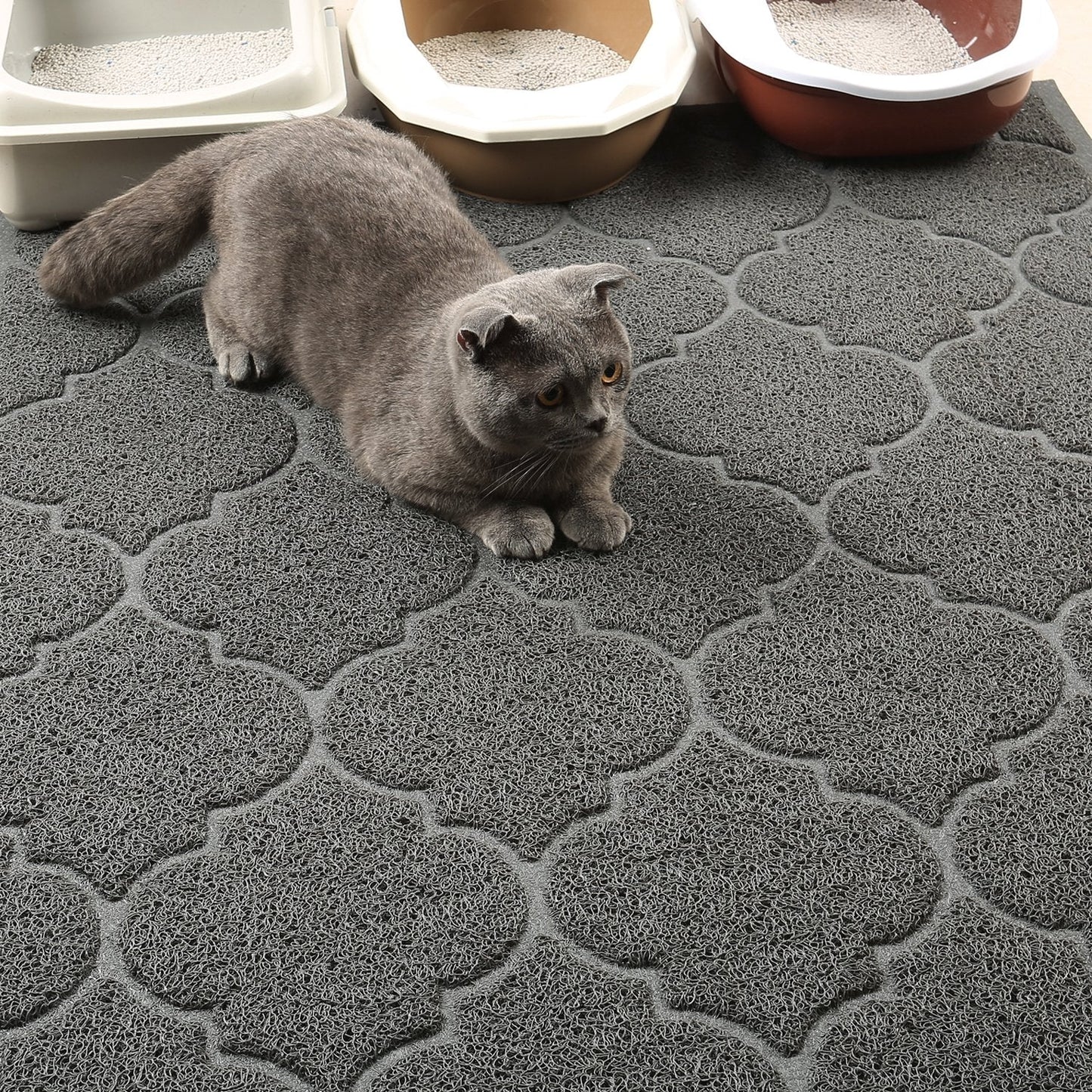 LittleTiger Cat Litter Mat, XL Super Size, Phthalate Free, Easy to Clean, 46x35 Inches, Durable, Soft on Paws, Large Litter Mat.