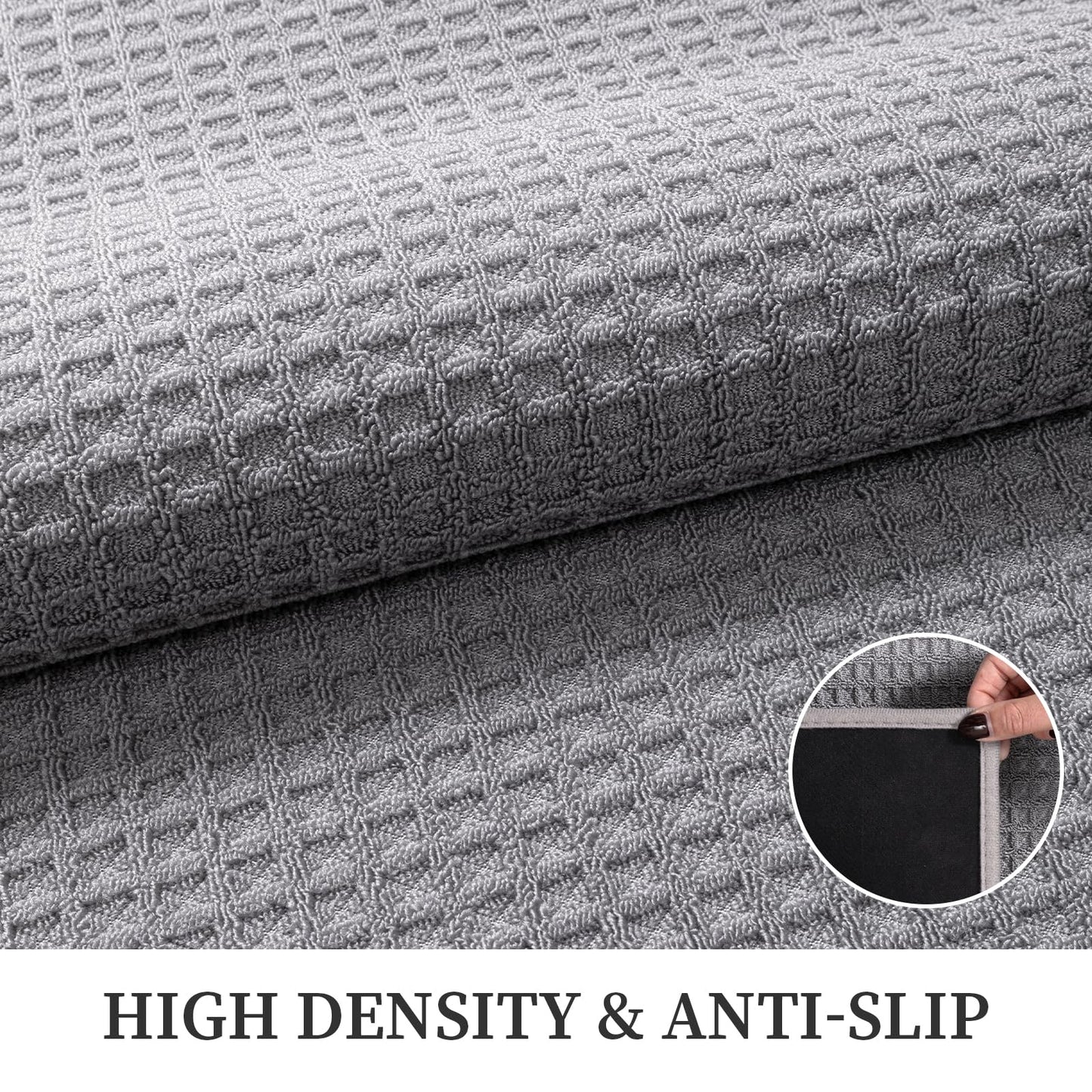 YIHOUSE Indoor Door Mat 24" x 36", Non-Slip Washable Entryway Mat, Dirt Trapper Absorbent Entrance Mat, Low Profile Floor Mat for Front/Back Door, Entryway, Light Grey ﻿