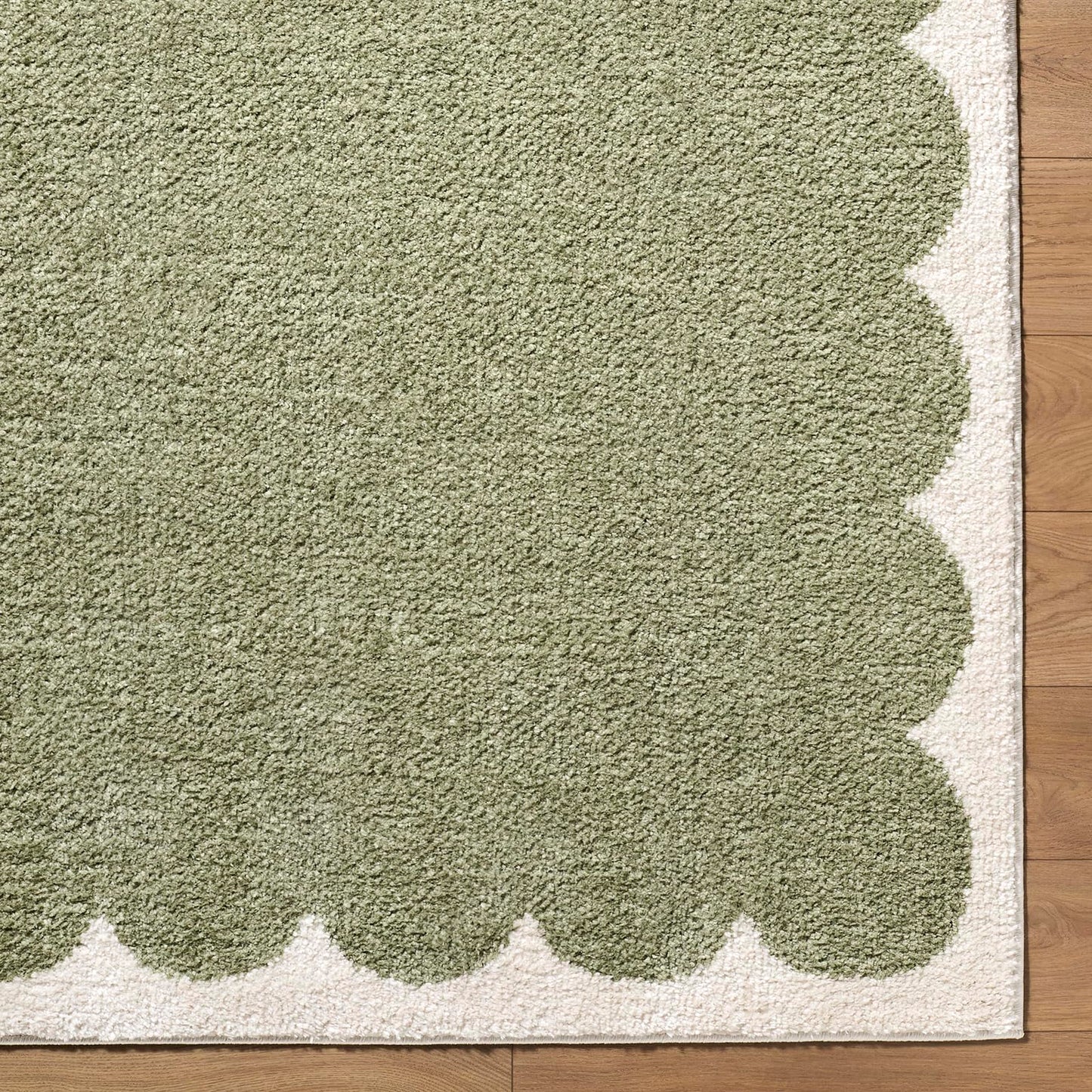 Livabliss x ELLE Decor Rivoli Modern Area Rug, 5'3" x 7', Green/Cream