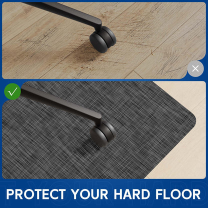 Naturei Office Chair Mat for Hardwood & Tile Floor, 30" x 48" Anti-Slip Desk Chair Mat, Easy Glide Floor Protector for Rolling Chairs, Floor Mat for Office Chair for Home Office (Dark Gery)