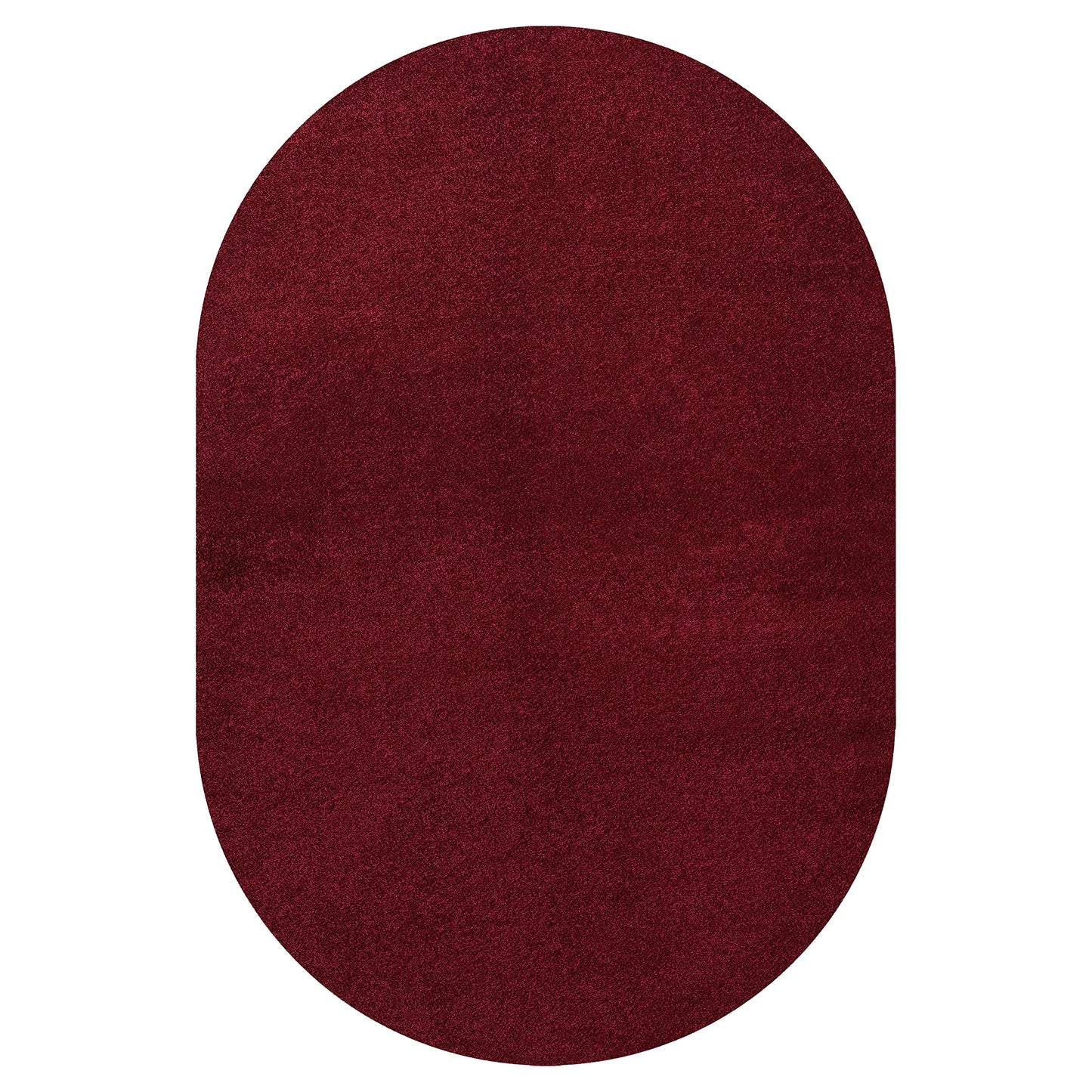 JONATHAN Y Haze Solid Low-Pile Dark Red 3x5 Oval Indoor Area Rug, Coastal,Bohemian,Minimalist,Classic, Easy-Cleaning for Living Room,Bedroom,Kitchen,Pet Friendly,Non-Shedding (SEU100Q-3OV)