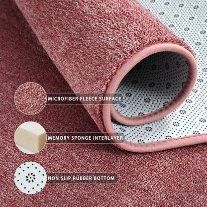 Tepook Soft Rugs for Living Room Bedroom, 6x9 Red and White Modern Washable Non-Slip Area Rug, Indoor Memory Foam Carpets for Boys Girls Room Home Decor