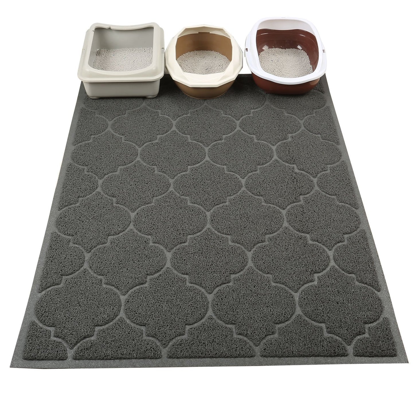 LittleTiger Cat Litter Mat, XL Super Size, Phthalate Free, Easy to Clean, 46x35 Inches, Durable, Soft on Paws, Large Litter Mat.