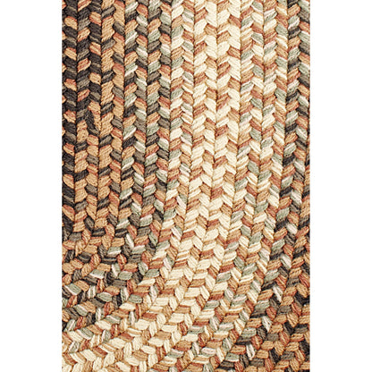 Super Area Rugs Oval 2X3 Taupe/Gray Braided Rug Hartford Primitive Decor Carpet - Indoor Outdoor - 2' X 3' Woven Entryway Carpet