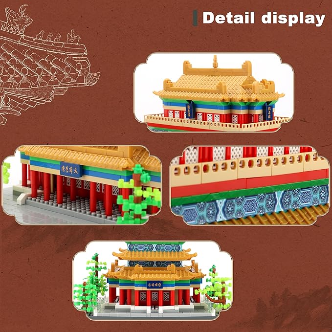 Chinese Architecture Micro Building Blocks Set Stork Tower Collectible 2196PCS Creative Building Sets for Adults Age 14+