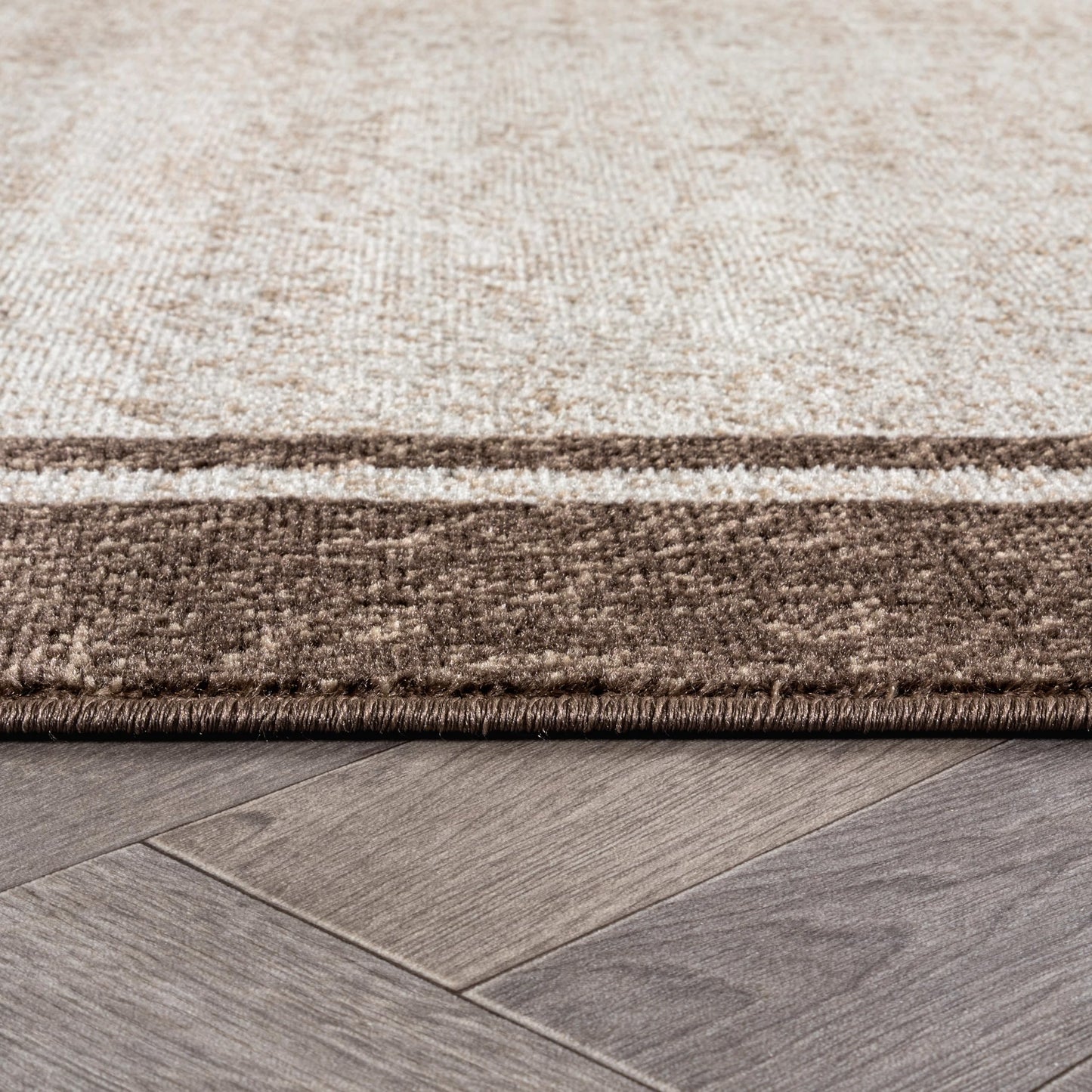 Rugshop Modern Transitional Bordered Indoor Area Rug for Living Room,Bedroom,Kitchen Rug Low Pile Rug with Jute Backing 7' 10" x 10' Beige