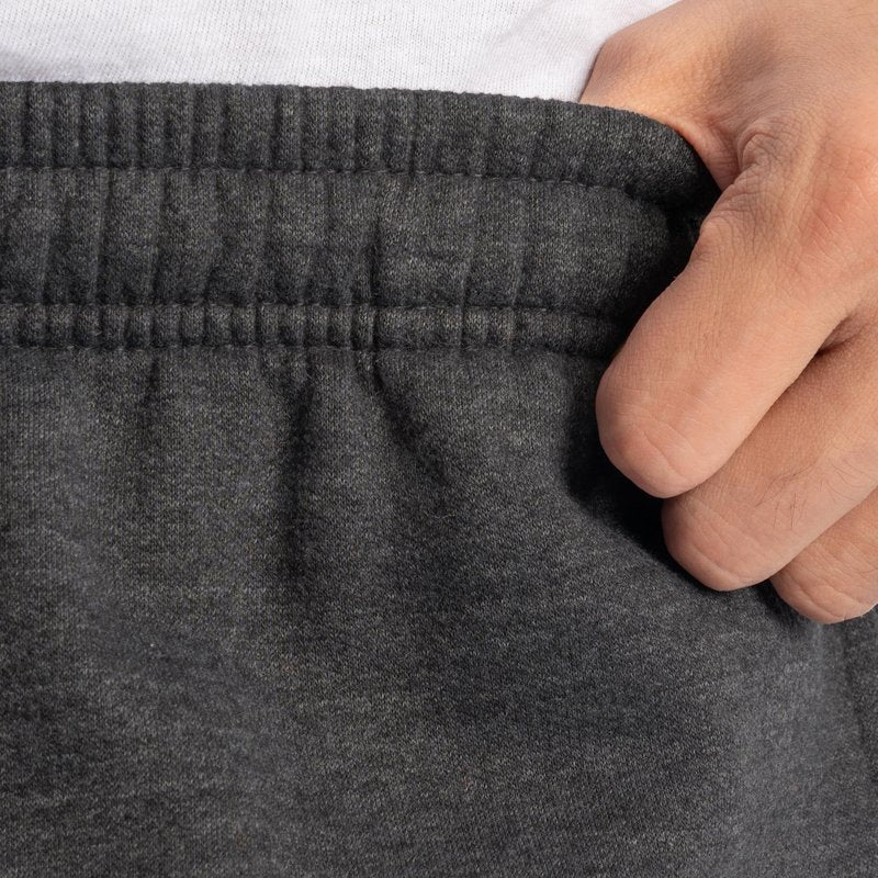 Fruit of the Loom mens Eversoft Fleece & Joggers (Regular Big Man) Sweatpants, Elastic Bottom - Black Heather, X-Large US