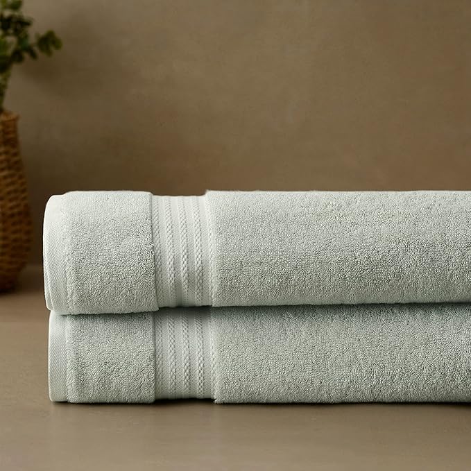 Fabdreams 100% Organic Cotton Bath Sheet Set of 2 700 GSM Oversized Towels
