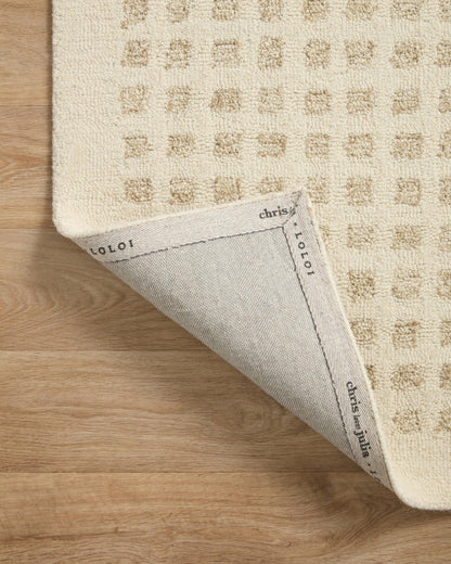 Loloi Chris Loves Julia x Polly Collection POL-01 Ivory/Natural 7'-9" x 9'-9" Area Rug