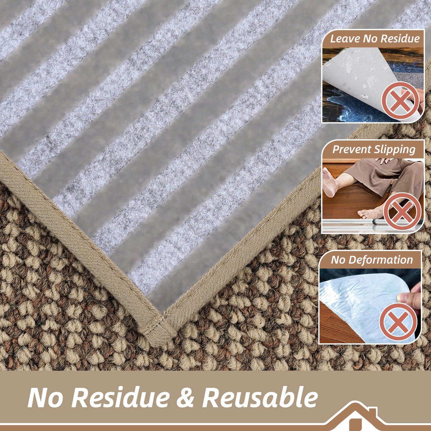 BEQHAUSE Stair Treads for Wooden Steps 28inX9in, Carpet Stair Treads Non Slip Indoor, Machine Washable Stair Runners for Kids Elders and Pets, Carpet for Stair Rugs Mat, TPE Backing, 15pcs, Taupe