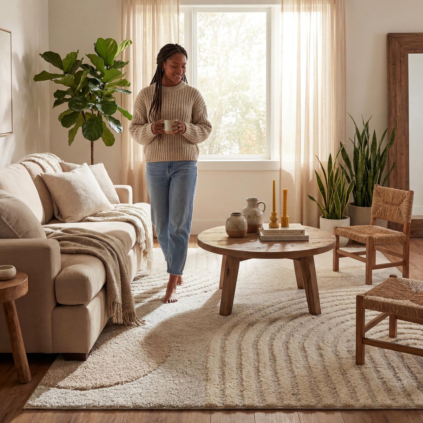Nuloom Gloria Beige, 2' x 3', Abstract, Shag, Soft and Cozy, Plush, High Traffic, Stain Resistant, Easy Clean, Durable Area Rug for Bedroom, Living Room, Dining Space, Den, Foyer, Entryway