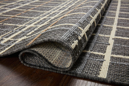 Loloi II Rainier Collection RAI-11 Indoor/Outdoor, Charcoal/Multi 5'-3" x 7'-7" Area Rug