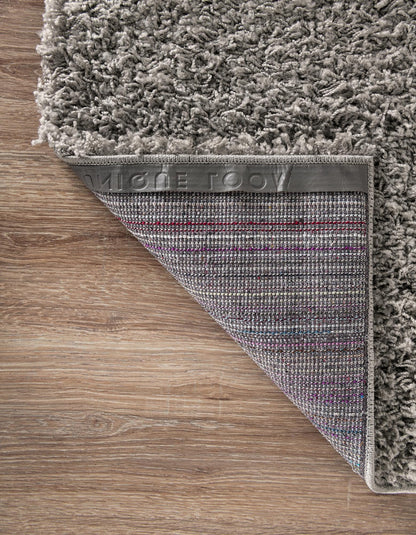 Rugs.com - Solid Shag Rug – 2' x 3' 1 Cloud Gray Shag Rug – Plush Accent for Nurseries, Playrooms, and Bedrooms