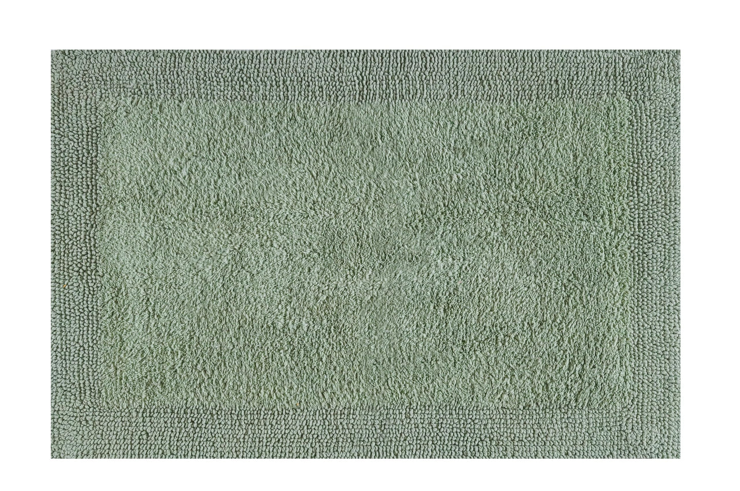 Cotton Reversible Bath Mat 20x32 Inch Sage Green, 100% Cotton Bathroom Rug, Soft Absorbent, Anti Skid, Machine Washable Bathmat for Shower, Tub, Entryway
