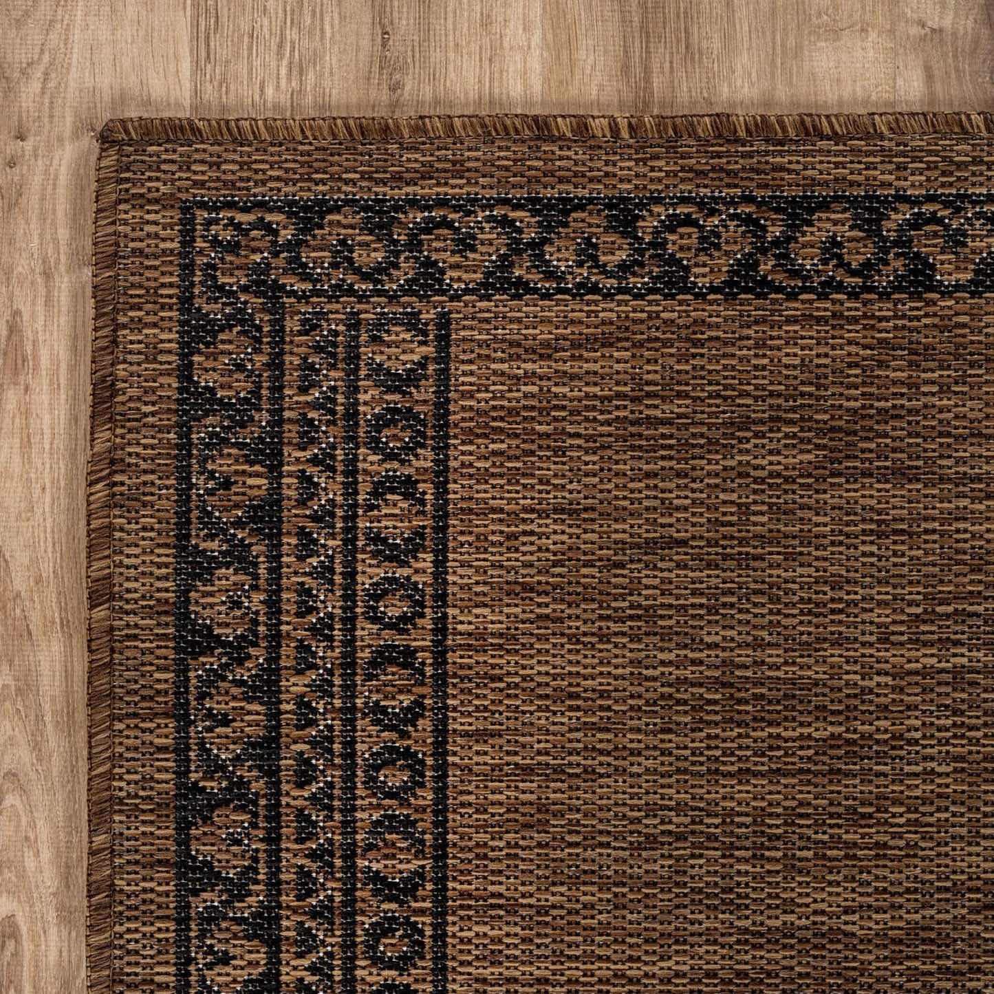 Washable Outdoor Rug 8x10 Modern Area Rugs Outdoor Carpets Bordered Pattern Non Shedding Waterproof Easy Clean Patio Deck Porch Living Room Bedroom Garden RV (8 X 10 Gold)