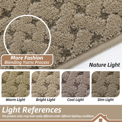 BEQHAUSE Dirt Trapper Door Mat Non-Slip Entryway Rugs Stain Resistant Absorbent Dog Doormats Woven-Look Washable Welcome Floor Doormat for Front Back Door, Dirty Wet Shoes & Paws, 36" x 60", Beige
