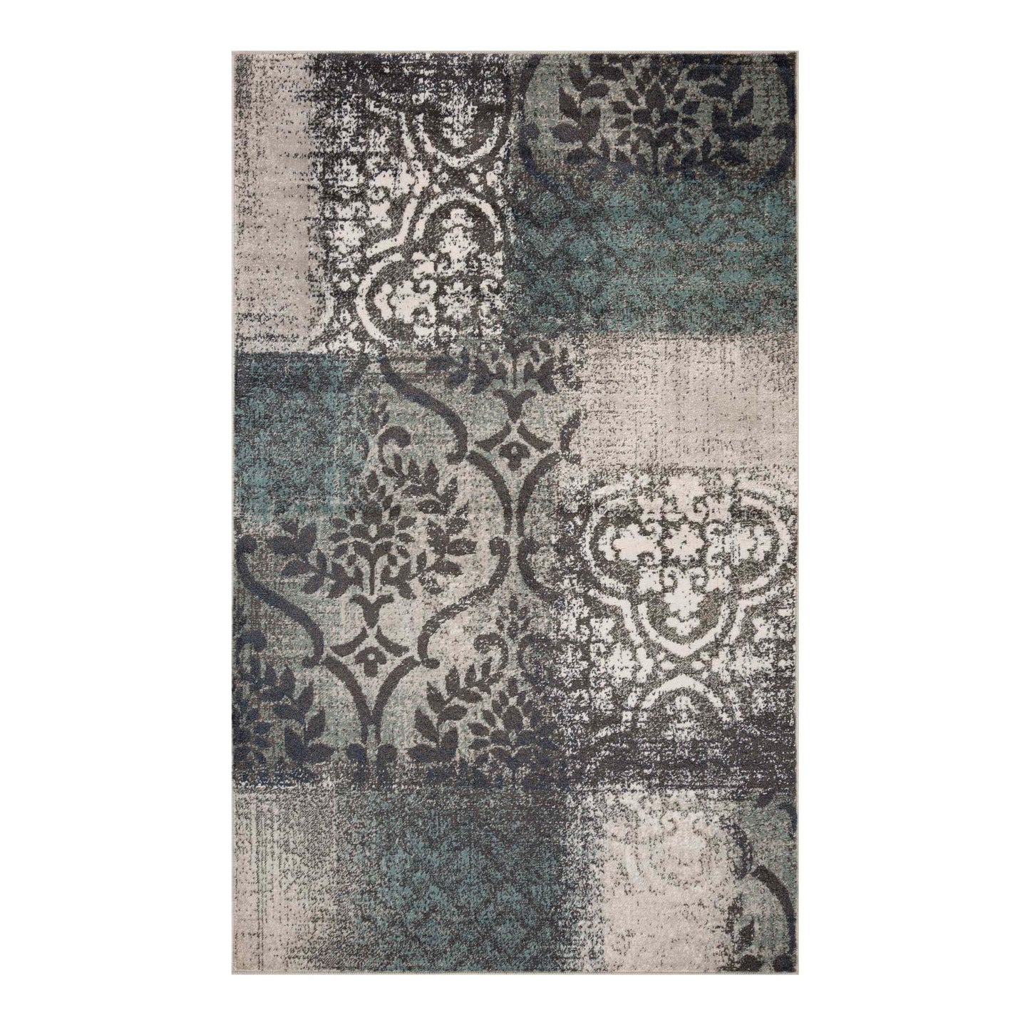 Superior Indoor Modern Abstract Area Rug, 3'x5', Rivulet
