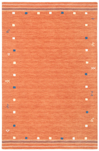 SAFAVIEH Himalaya Collection Area Rug - 5' x 8', Rust, Handmade Boho Tribal Wool, Ideal for High Traffic Areas in Living Room, Bedroom (HIM563P)