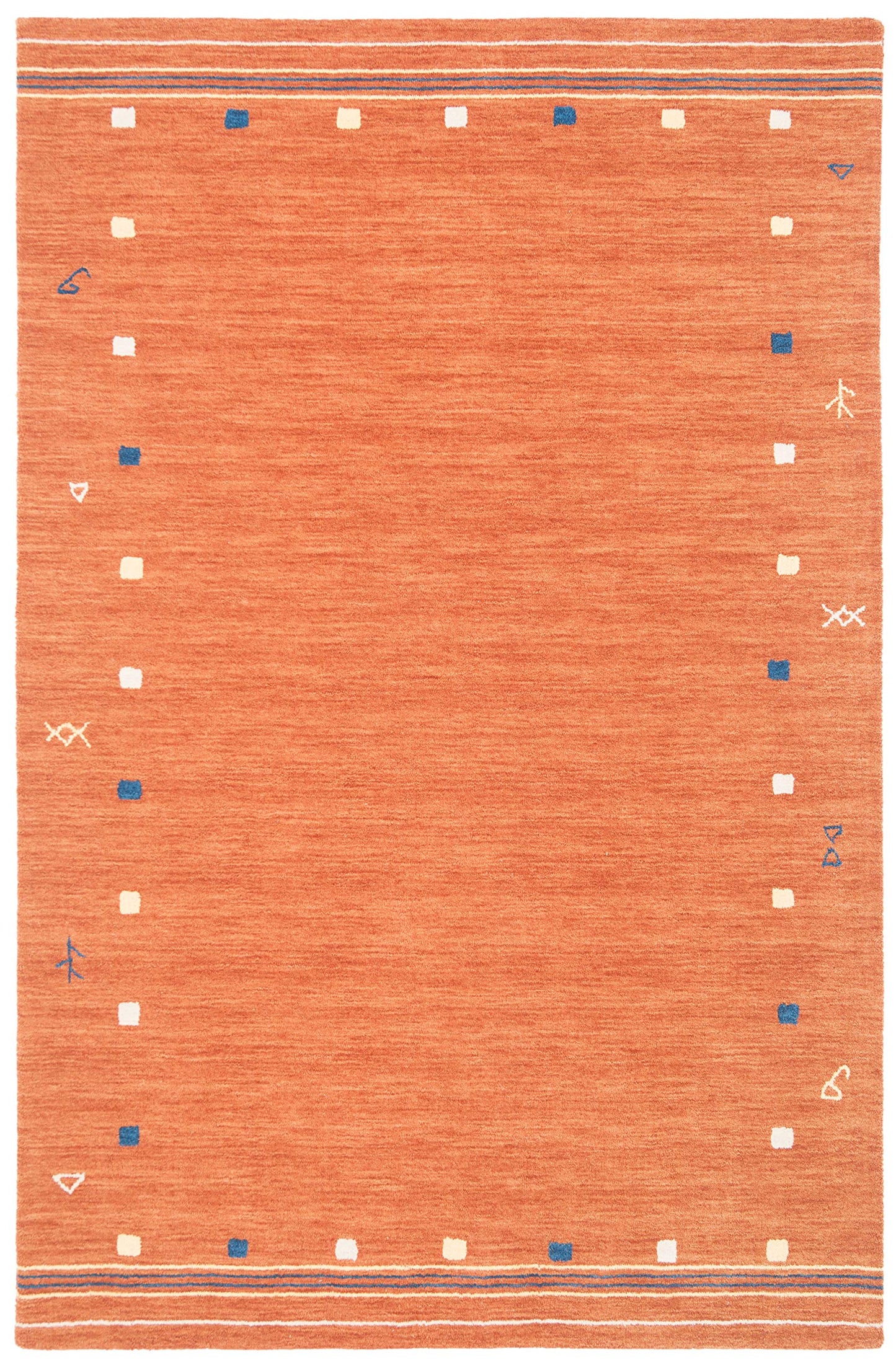 SAFAVIEH Himalaya Collection Accent Rug - 4' x 6', Rust, Handmade Boho Tribal Wool, Ideal for High Traffic Areas in Entryway, Living Room, Bedroom (HIM563P)