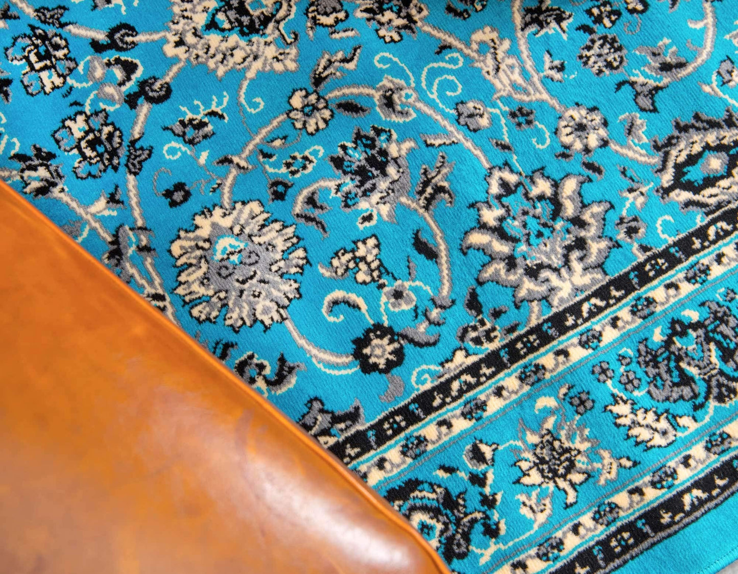 Unique Loom Sialk Hill Collection Area Rug - Washington (4' 1" x 6' 1" Rectangle, Turquoise/ Black)