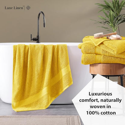 LANE LINEN 100% Luxury Cotton Bath Sheets 4 Pack