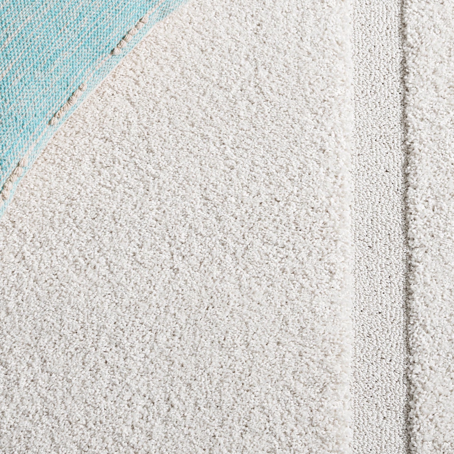 SAFAVIEH Florida Shag Collection Area Rug - 9'6" x 13', Creme & Creme, Border Design, Non-Shedding & Easy Care, 1.2-inch Thick Ideal for High Traffic Areas in Living Room, Bedroom (SG454-1111)