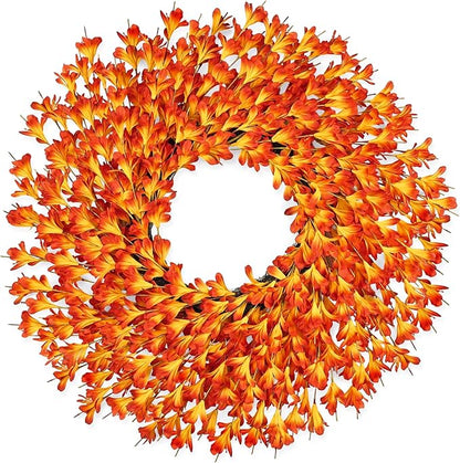 26 Inch Fall Wreaths for Front Door Outside，Realistic Autumn Wreath Outdoor，Large Halloween Thanksgiving Artificial Flowers Wreath，Fall Decorations for Home Front Porch Yard Window Farmhouse Decor