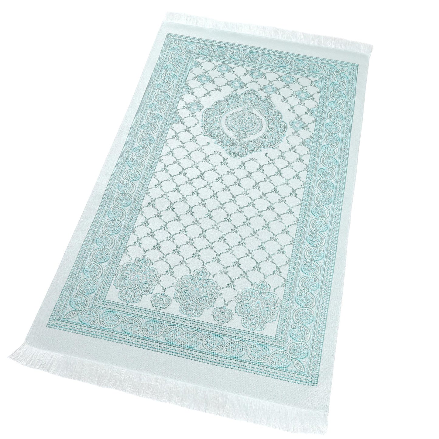 Prayer Rug Muslim Prayer Mat - Soft Thin Prayer Carpet Mats Islam for Kids Men Women, Islamic Eid Ramadan Gifts (Green)