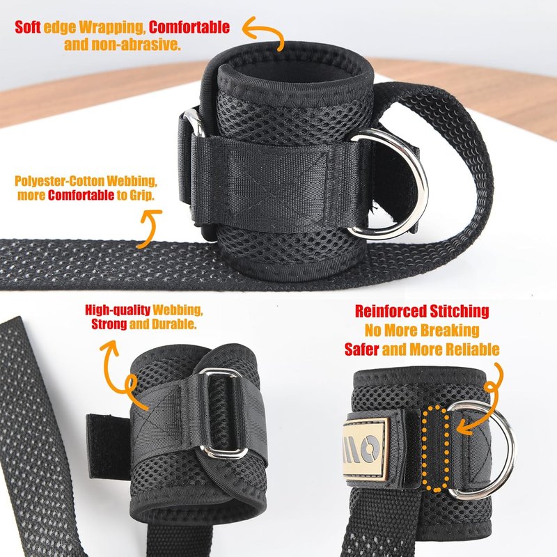 VAIIO Adjustable Weight Lifting Straps - Non-Slip D Ring Design for Deadlifts & Powerlifting | 7mm Neoprene Padded Wrist Support