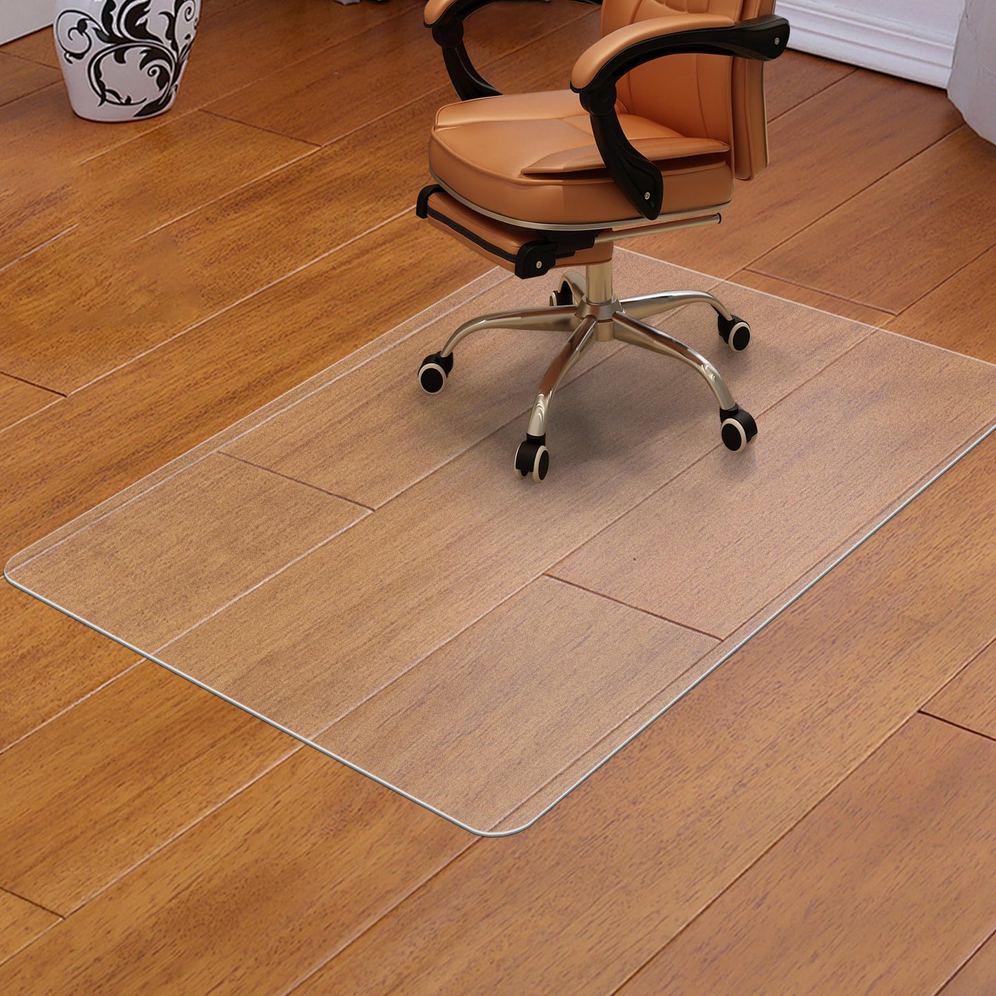 BesWin Clear Chair Mat for Hardwood Floor - 36"x48" Heavy Duty Desk Chair Mats for Office Chair - Transparent Computer Floor Mat Office Home Floor Protection Mat for Wood/Tile