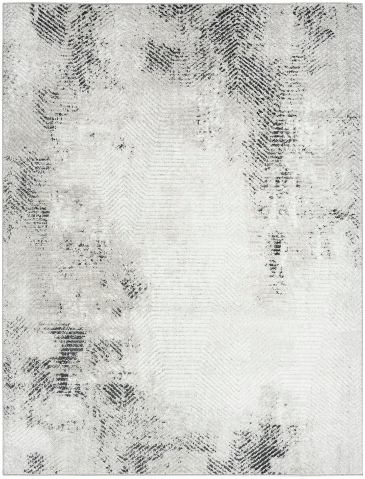 Nourison Home Dekor Grey Charcoal 5'3" x 7' Area Rug - Easy Clean, Non Shedding, Bed Room, Living Room, Dining Room, Kitchen (5' x 7')