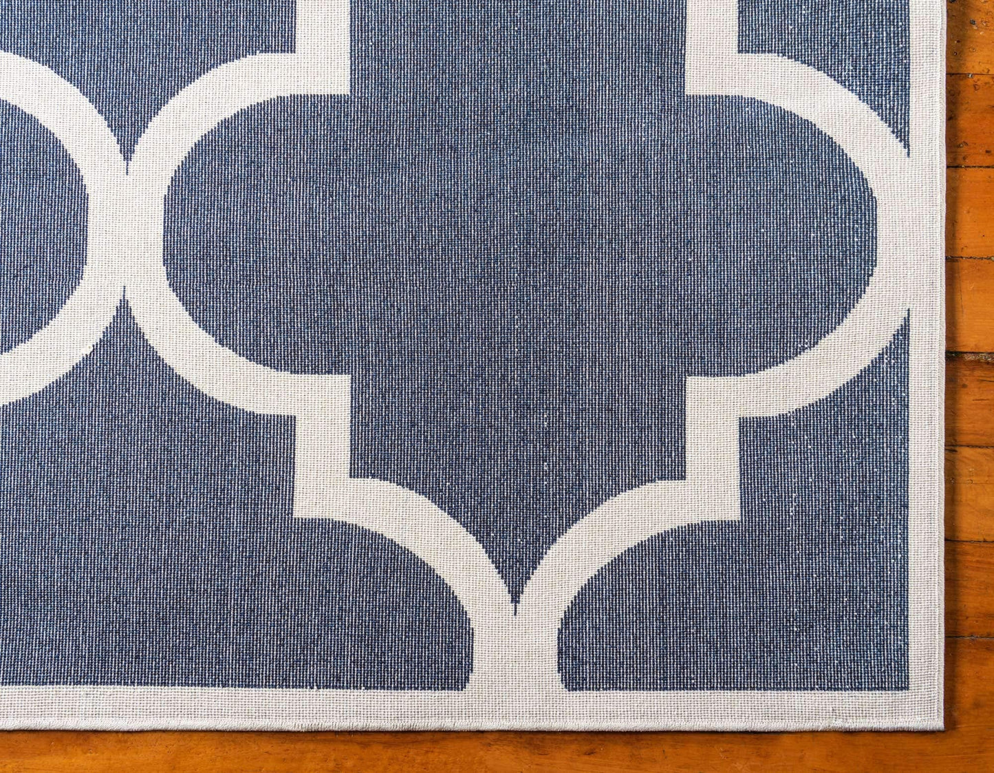 Unique Loom Trellis Collection Modern Morroccan Inspired with Lattice Design Area Rug, Rectangular 6' 0" x 9' 0", Navy Blue/Beige
