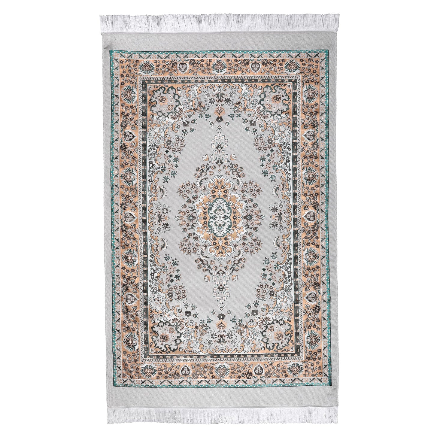 Lenmipot Muslim Prayer Rug Islamic Eid Soft Mat Namaz Portable Blanket Thin Ramadan Rug Musilm Prayer Blanket - Green 1pc